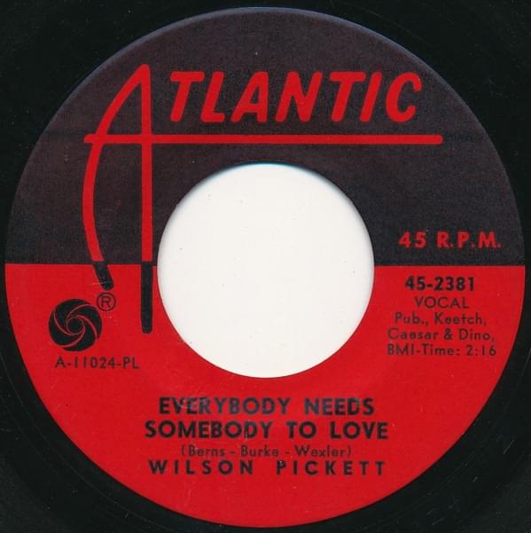Album cover art for "Everybody Needs Somebody To Love" by Wilson Pickett