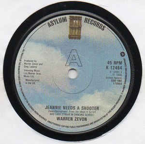 Album cover art for "Jeannie Needs a Shooter" by Warren Zevon