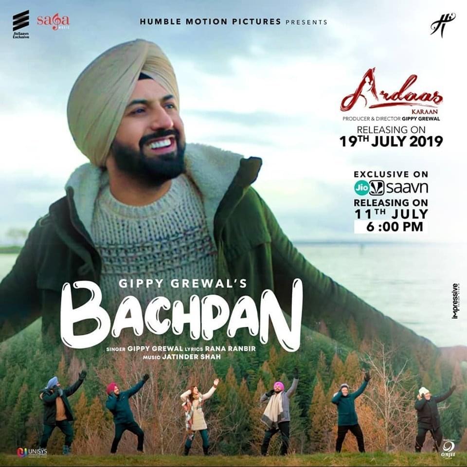 Album cover art for "Bachpan" by Gippy Grewal