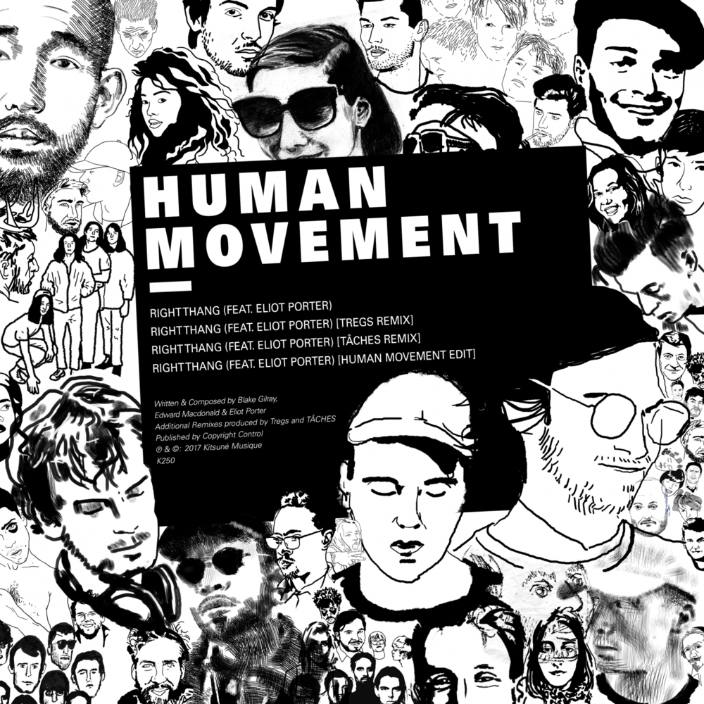 Album cover art for "Right Thang" by Human Movement & Eliot Porter