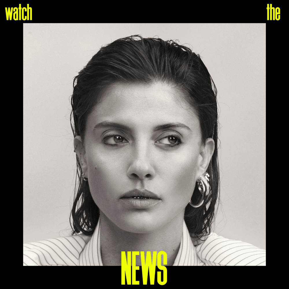 Album cover art for "WATCH THE NEWS" by Noga Erez - נגה ארז