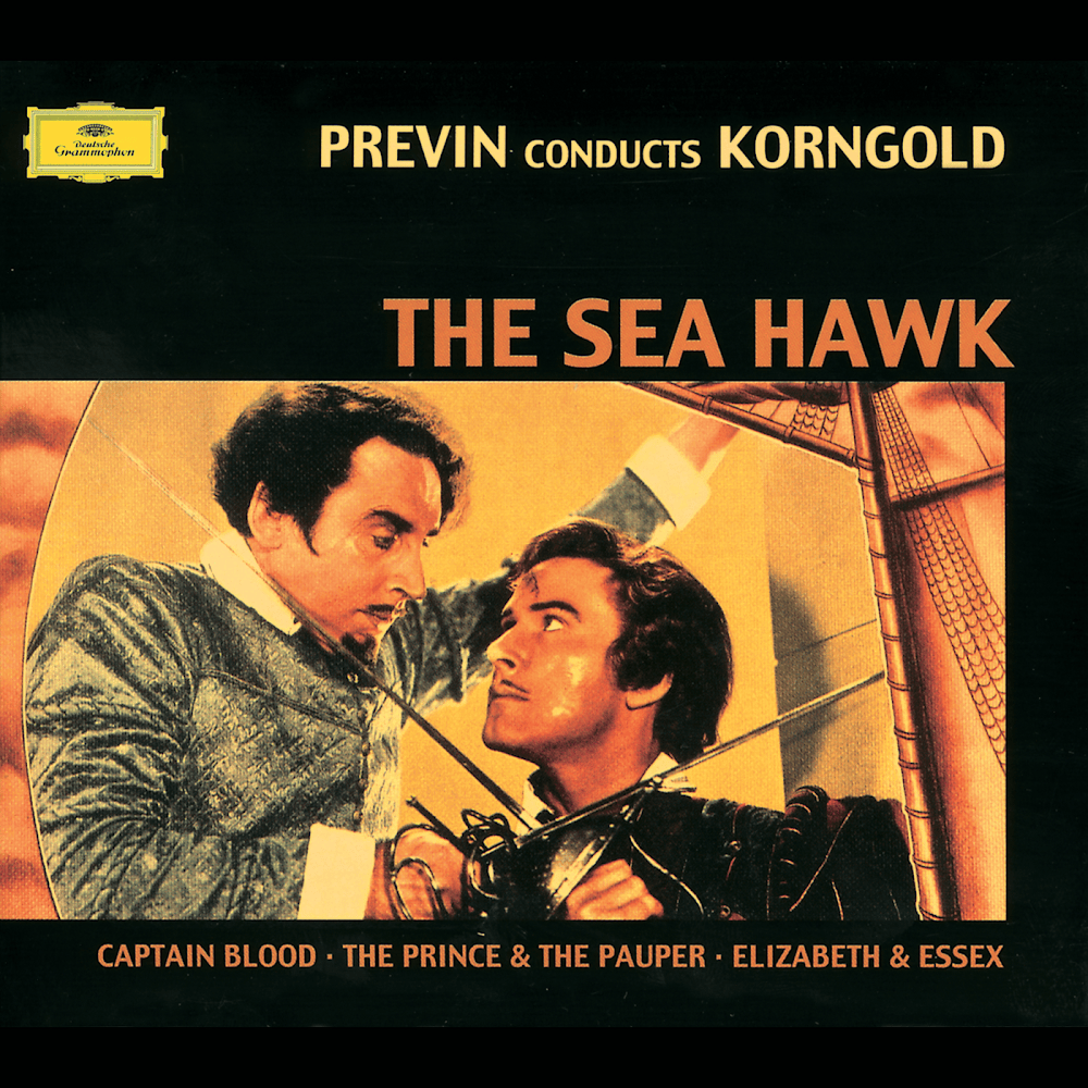 Album cover art for "The Sea Hawk Suite: Reunion" by André Previn