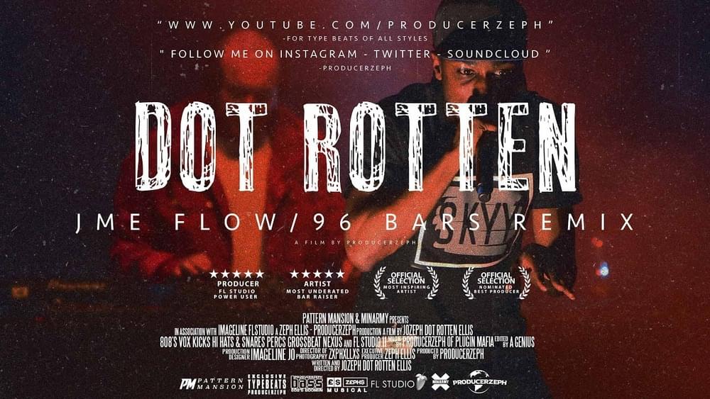 Album cover art for "JME Flow / 96 Bars of Revenge Remix" by Dot Rotten