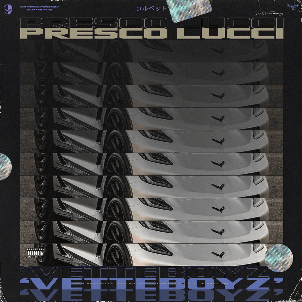 Album cover art for "VETTE BOYZ" by PRESCO LUCCI