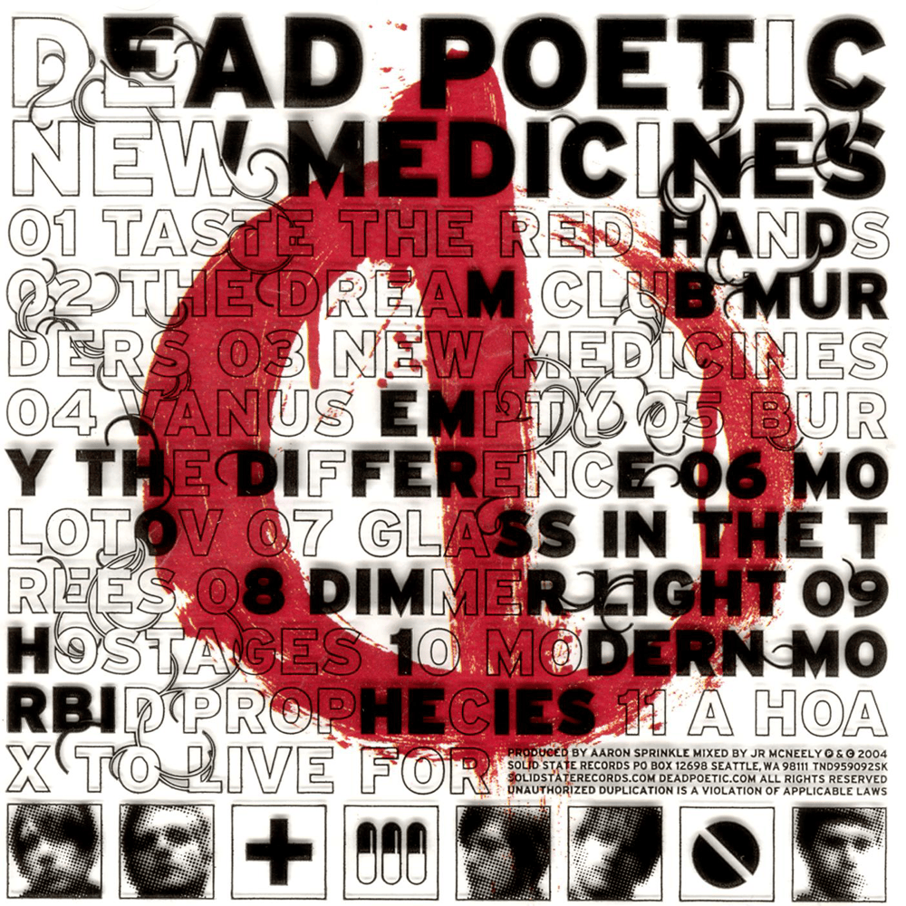 Album cover art for "New Medicines" by Dead Poetic
