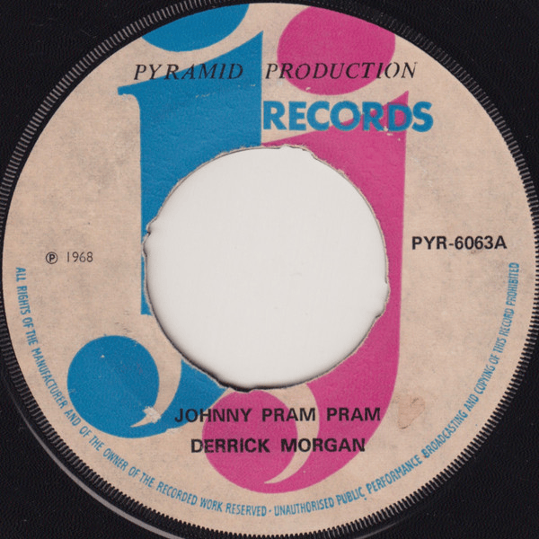 Album cover art for "Johnny Pram Pram" by Derrick Morgan