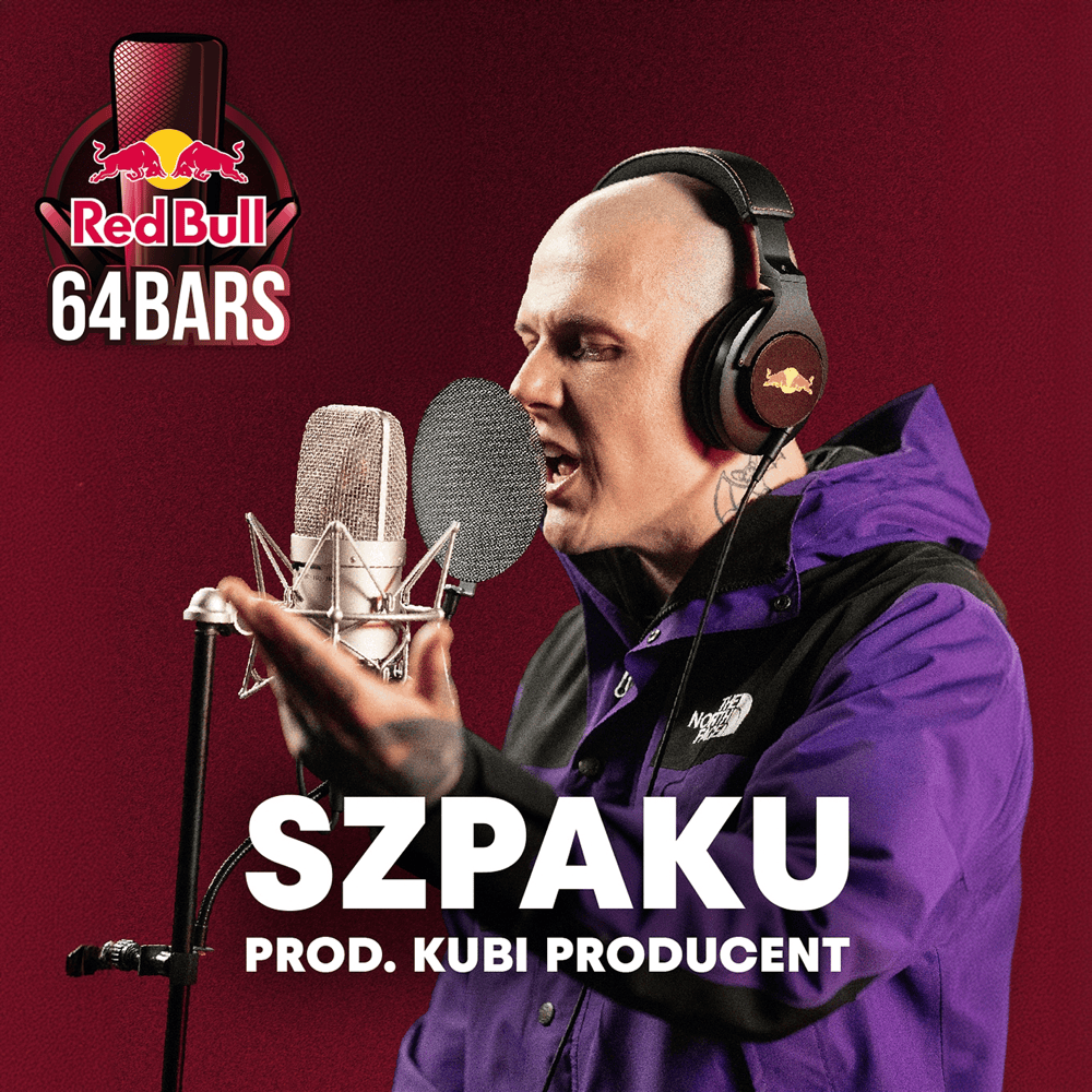 Album cover art for "RED BULL 64 BARS" by Szpaku