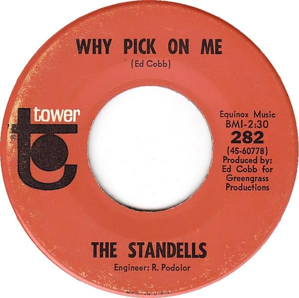 Album cover art for "Why Pick On Me" by The Standells