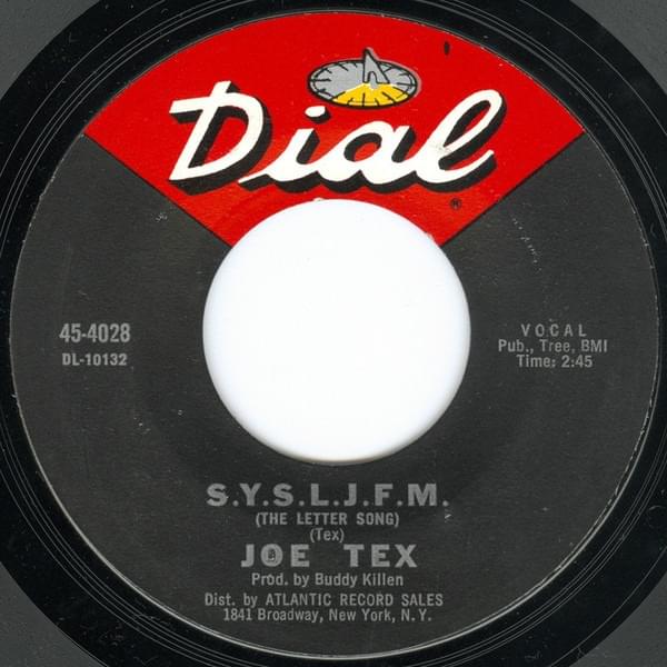 Album cover art for "S.Y.S.L.J.F.M. (The Letter Song)" by Joe Tex