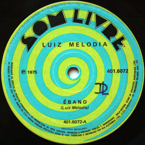 Album cover art for "Ébano" by Luiz Melodia