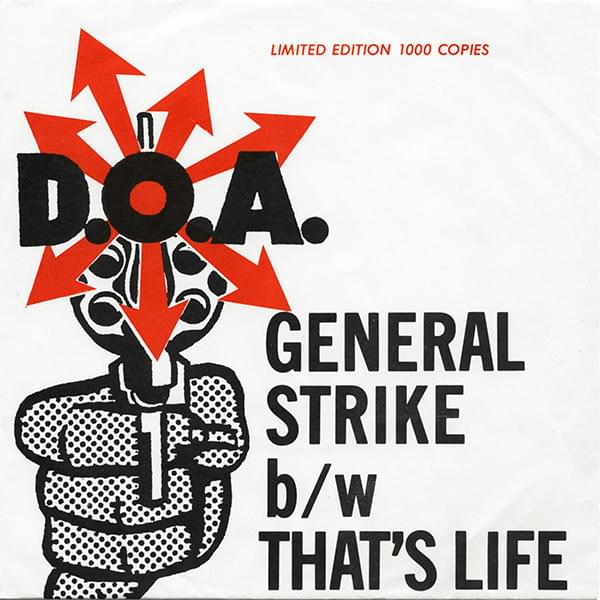 Album cover art for "General Strike" by D.O.A.