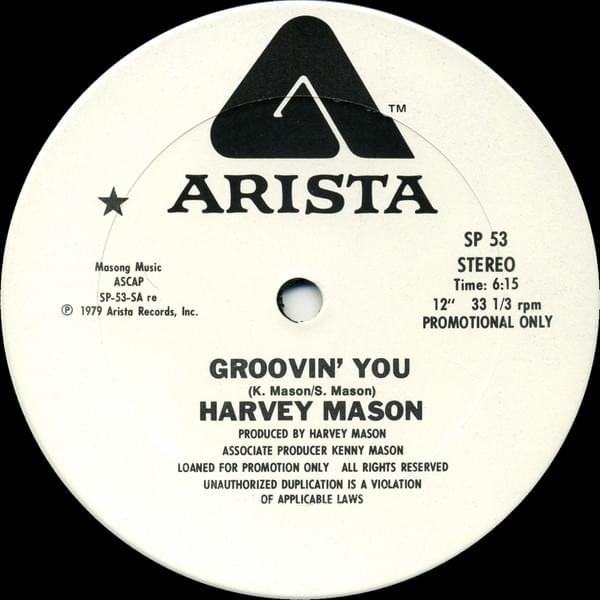 Album cover art for "Groovin’ You (12" Version)" by Harvey William Mason