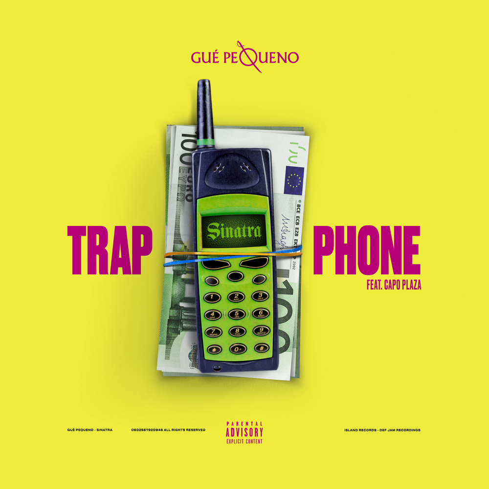Album cover art for "Trap Phone" by Guè & Capo Plaza
