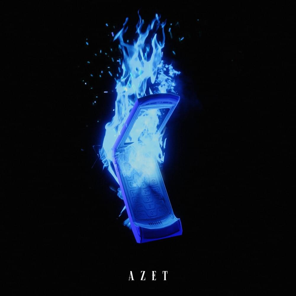 Album cover art for "Handy brennt..." by Azet