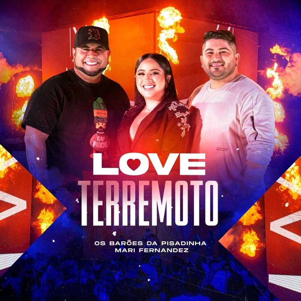 Album cover art for "Love Terremoto (Ao Vivo)" by Os Barões da Pisadinha