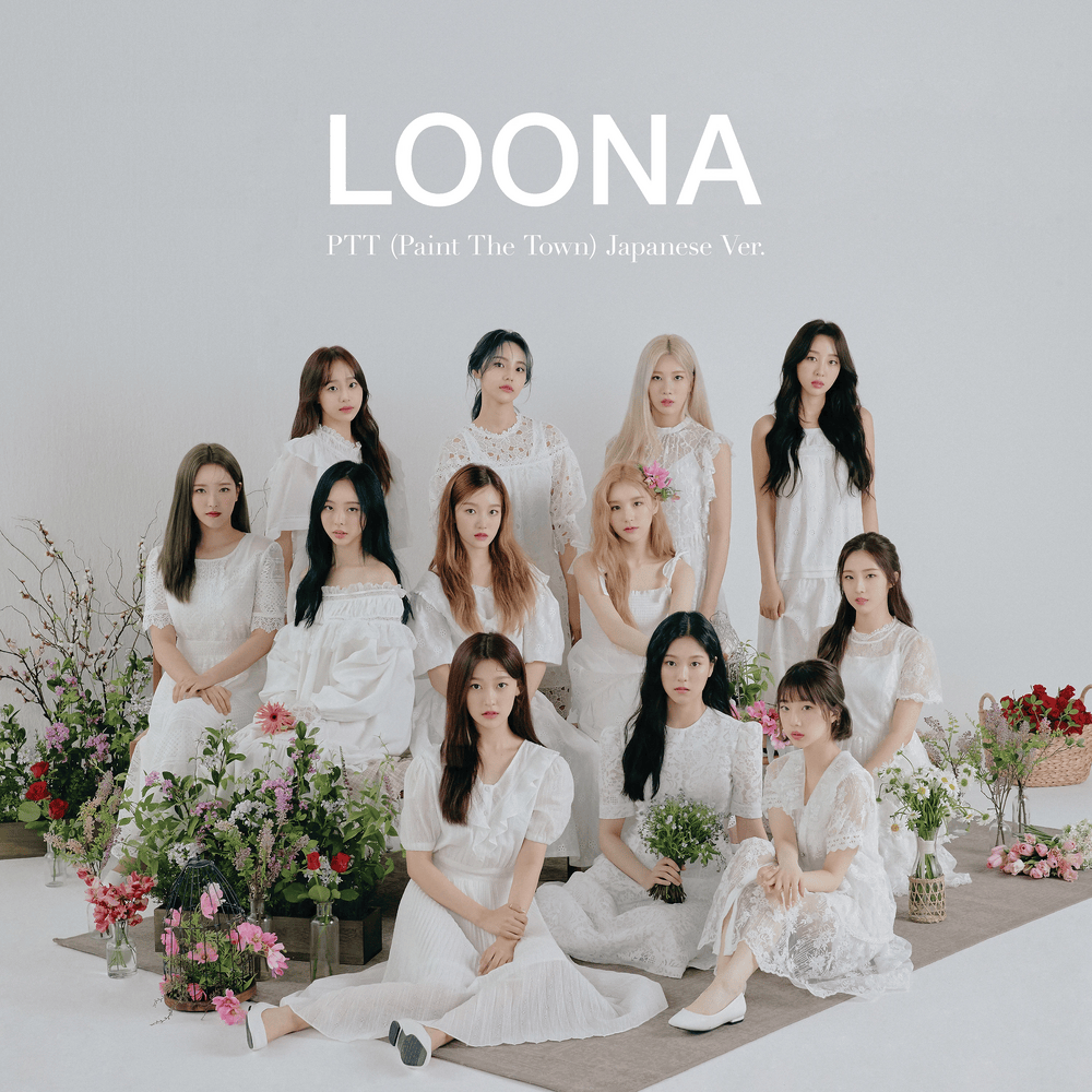 Album cover art for "PTT (Paint The Town) (Japanese Version)" by LOONA