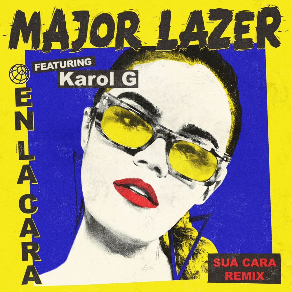 Album cover art for "En La Cara (Sua Cara Remix)" by Major Lazer & KAROL G
