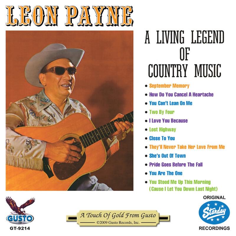 Album cover art for "I Love You Because" by Leon Payne