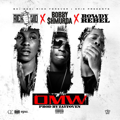 Album cover art for "On My Way" by Rich The Kid & Bobby Shmurda & Rowdy Rebel