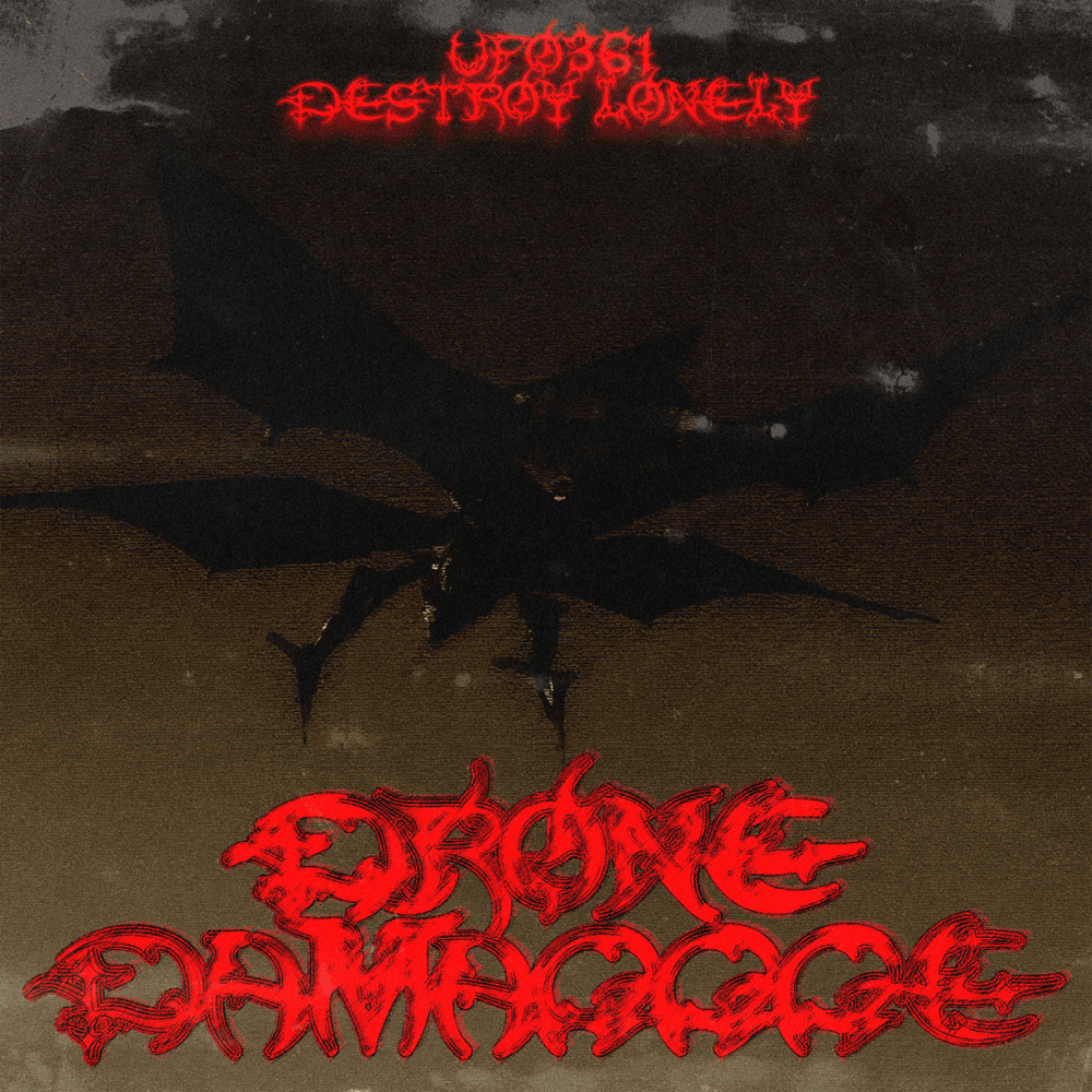 Album cover art for "DRONE DAMAGGGE" by Ufo361 & Destroy Lonely