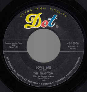 Album cover art for "Love Me" by The Phantom (Jerry Lott)