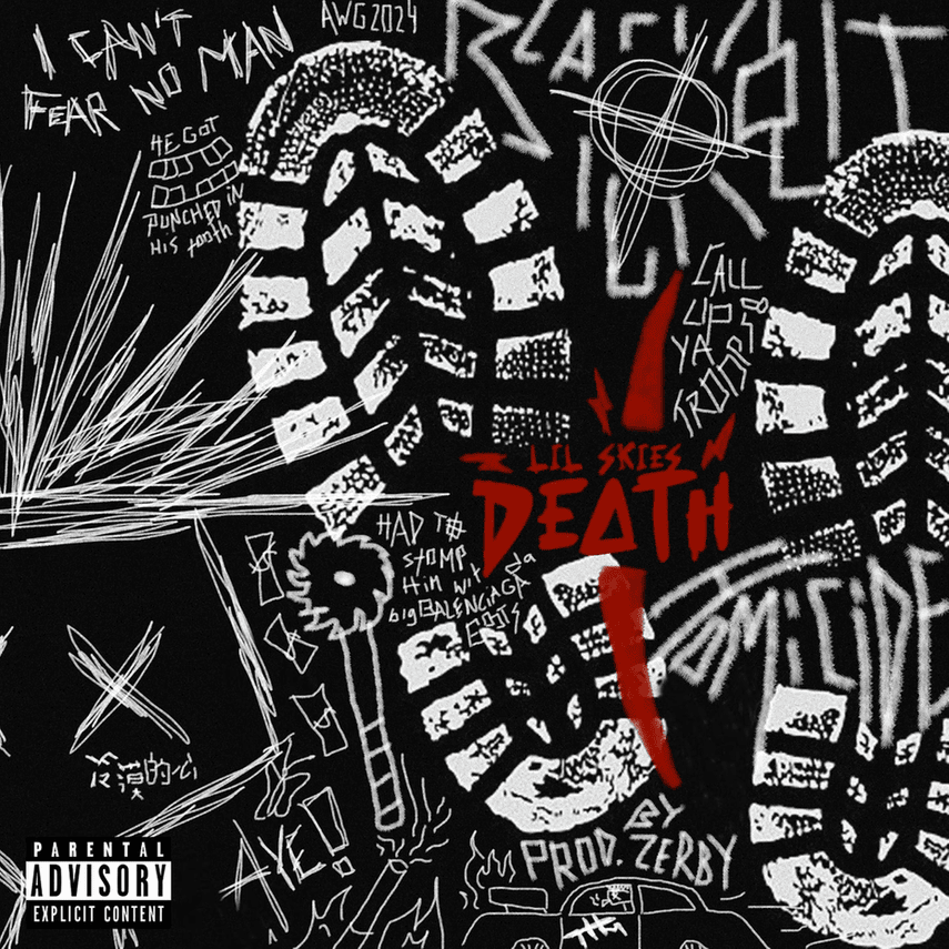 Album cover art for "DEATH" by Lil Skies