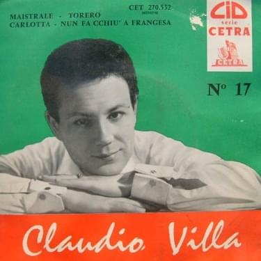 Album cover art for "Carlotta" by Claudio Villa