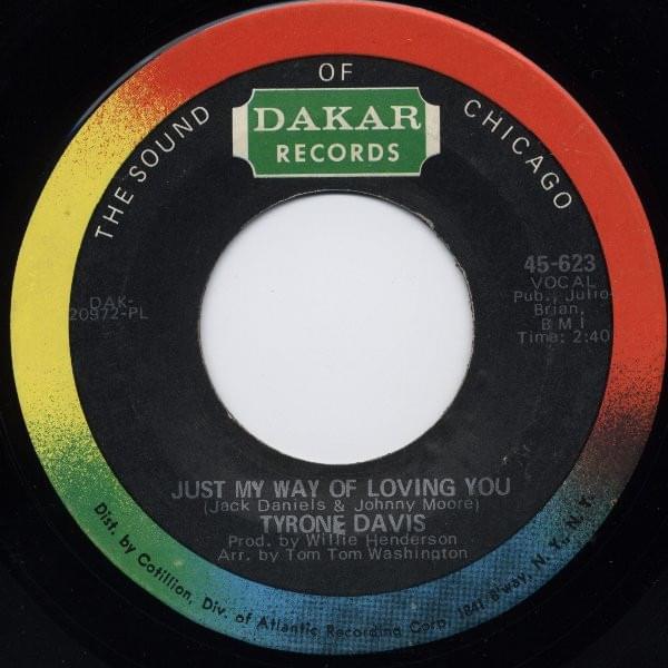 Album cover art for "That’s Just My Way Of Loving You" by Tyrone Davis