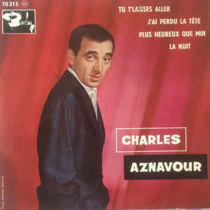 Album cover art for "Tu t’laisses aller" by Charles Aznavour