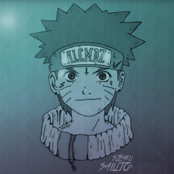 Album cover art for "Saluto" by Szpaku