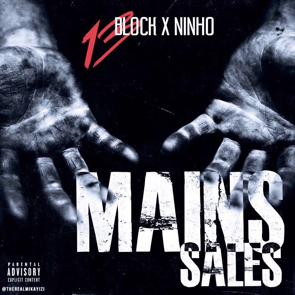 Album cover art for "Mains sales" by 13 Block & Ninho