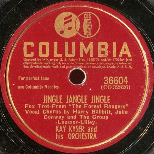 Album cover art for "Jingle Jangle Jingle" by Kay Kyser