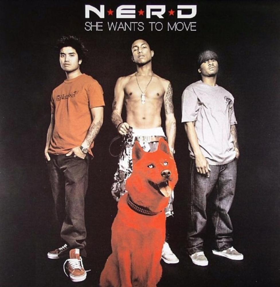 Album cover art for "She Wants to Move" by N.E.R.D.