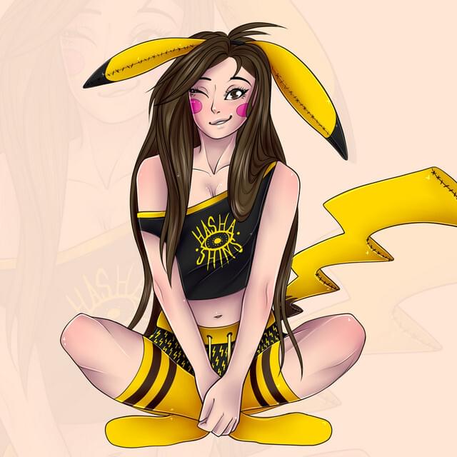 Album cover art for "pika pika 💖" by Karian