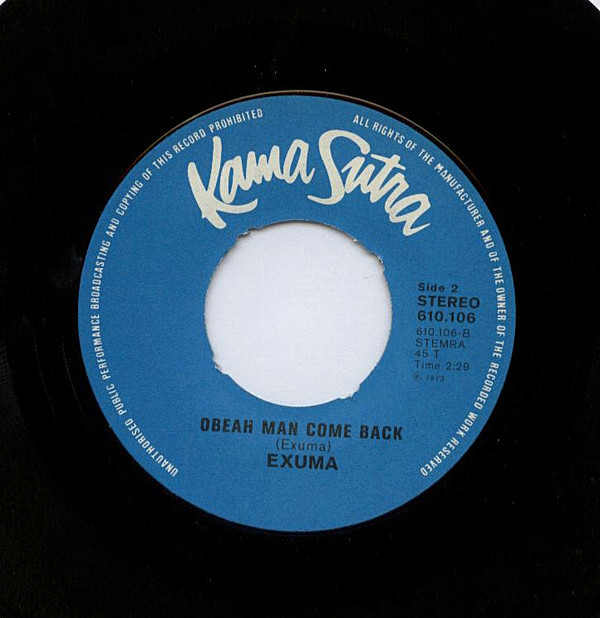Album cover art for "Obeah Man Come Back" by Exuma