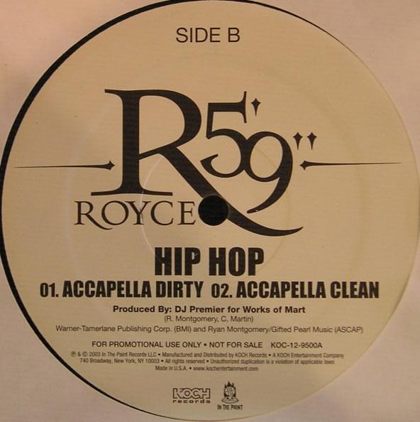 Album cover art for "Hip Hop" by Royce Da 5'9"