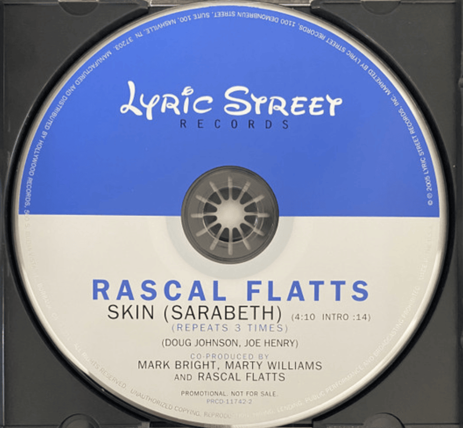 Album cover art for "Skin (Sarabeth)" by Rascal Flatts