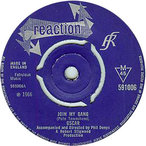 Album cover art for "Join My Gang" by Oscar (Paul Nicholas)