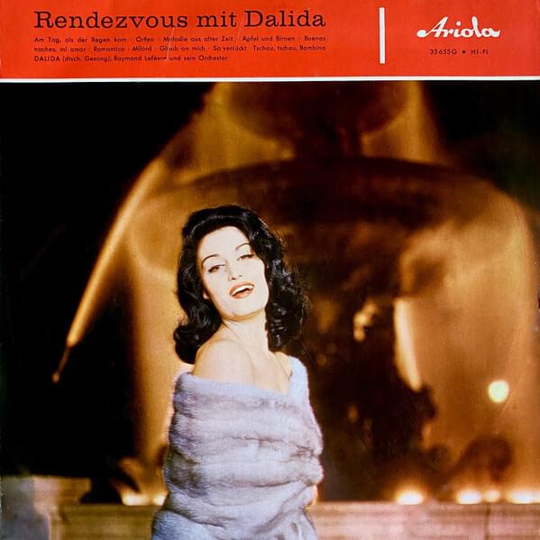 Album cover art for "Am Tag ais der Regen kam" by Dalida