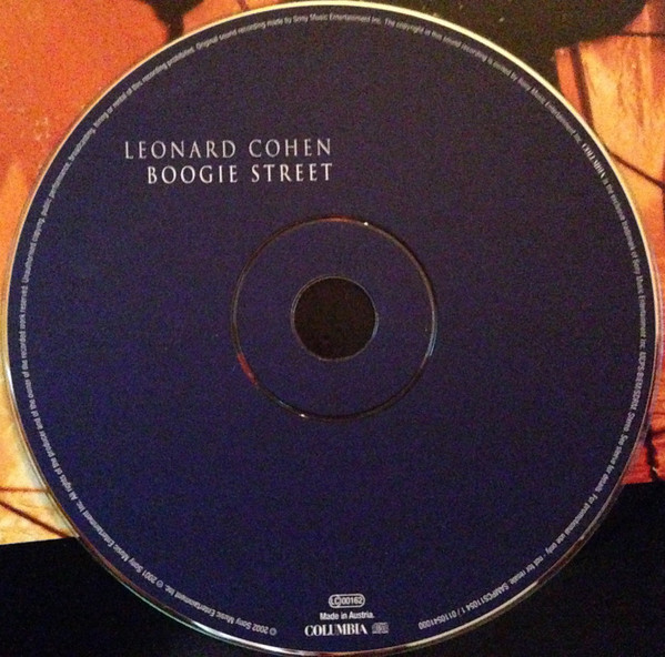 Album cover art for "Boogie Street" by Leonard Cohen & Sharon Robinson