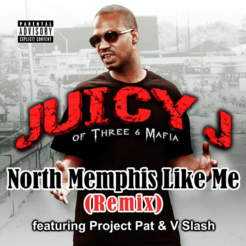 Album cover art for "North Memphis Like Me (Remix)" by Project Pat & V Slash