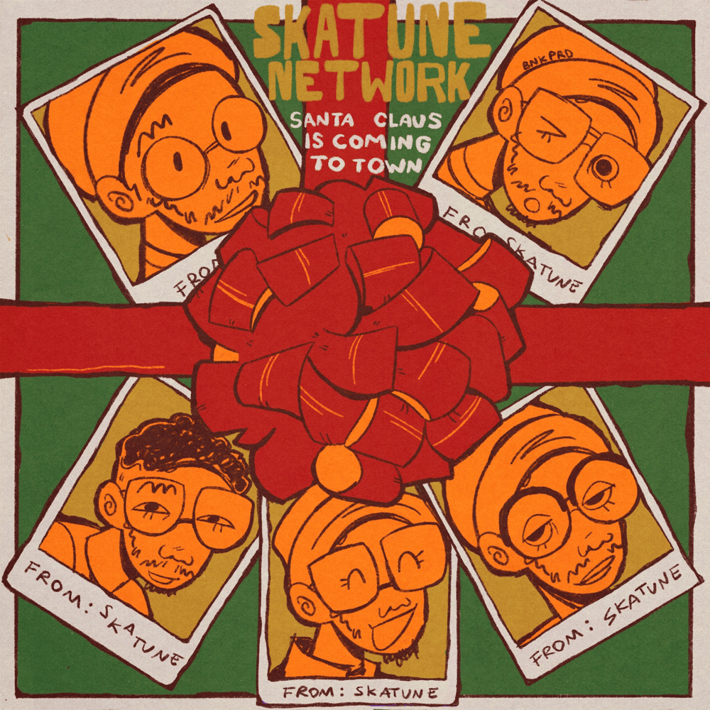 Album cover art for "Santa Claus is Coming to Town" by Skatune Network