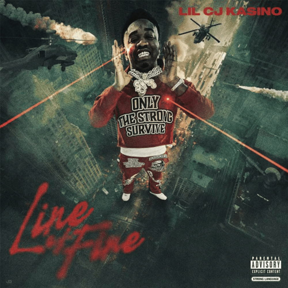 Album cover art for "Line of Fire" by LilCJ Kasino