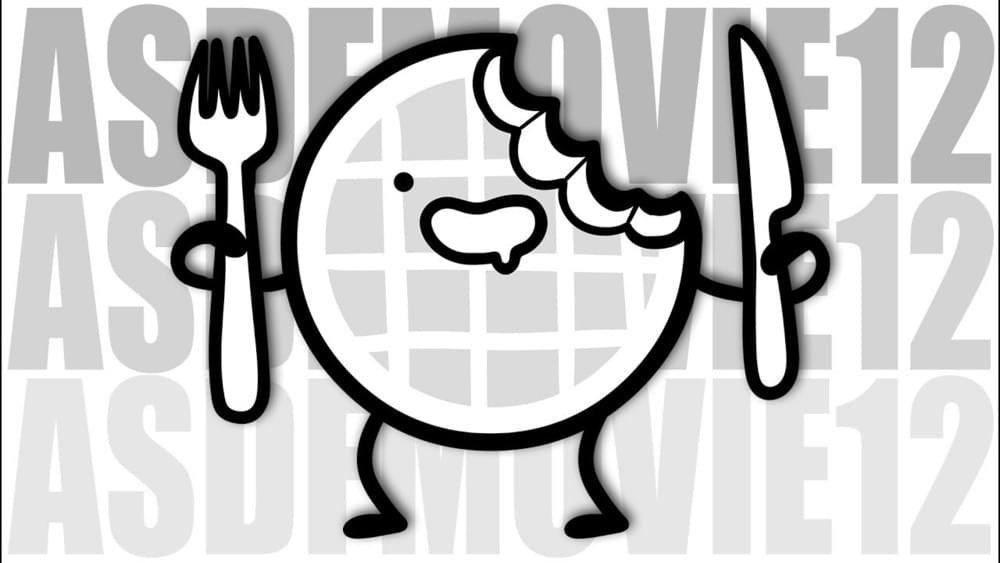 Album cover art for "asdfmovie12" by TomSka & Rik Bowley & Olly Thorn & EileMonty & ProBluesPlayer & Jirard Khalil & Zach Fuller & jacksfilms & Chloe Dungate & Caddicarus