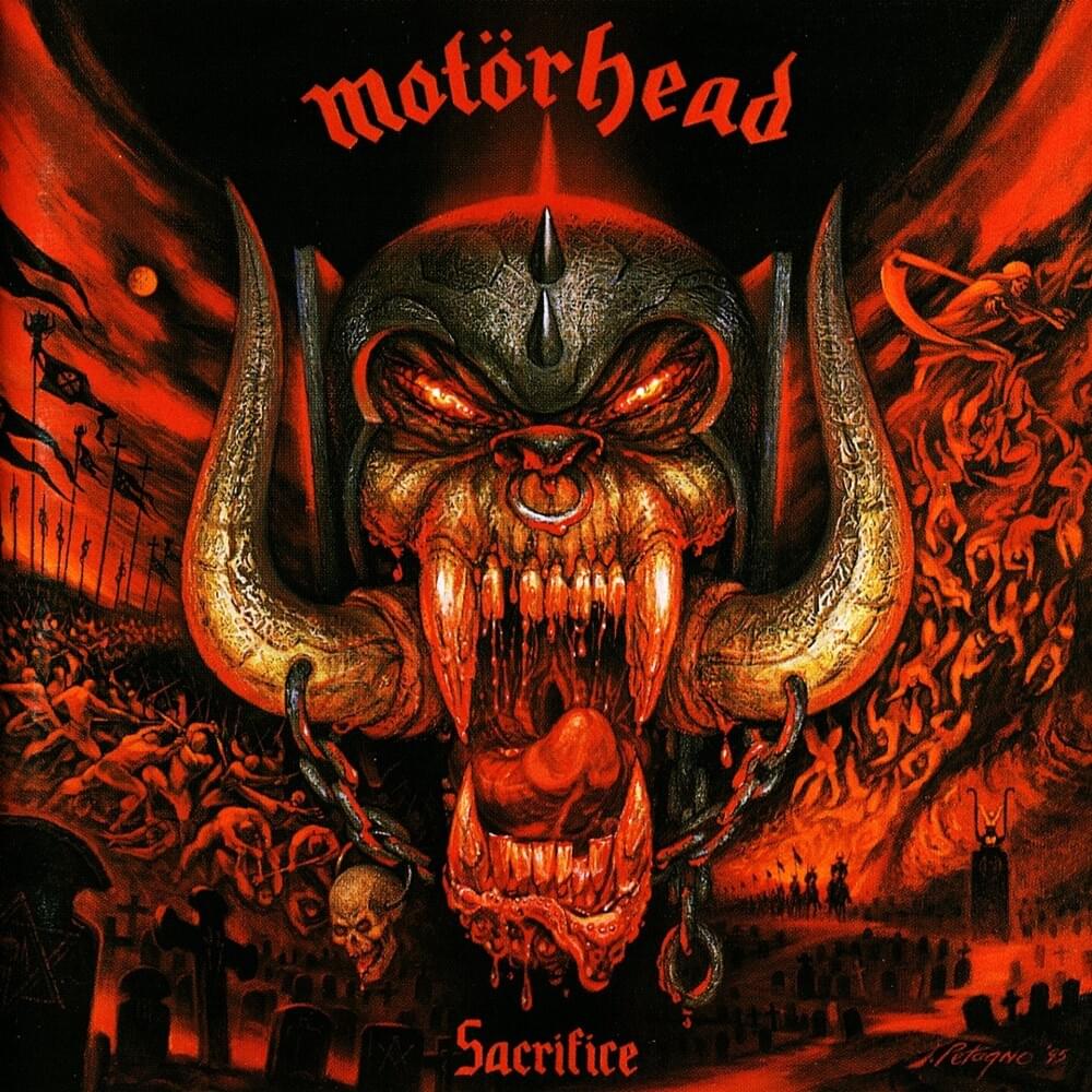 Album cover art for "Sacrifice" by Motörhead