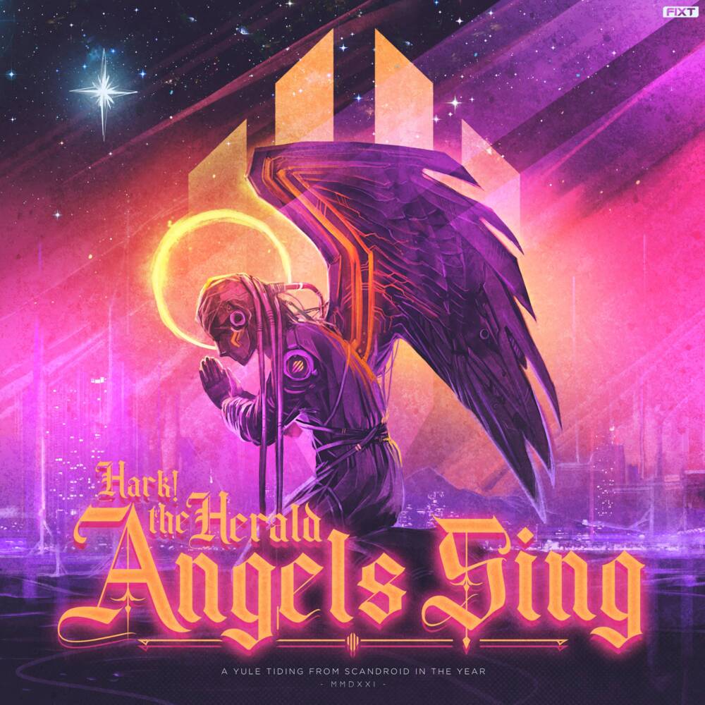 Album cover art for "Hark! The Herald Angels Sing" by Scandroid