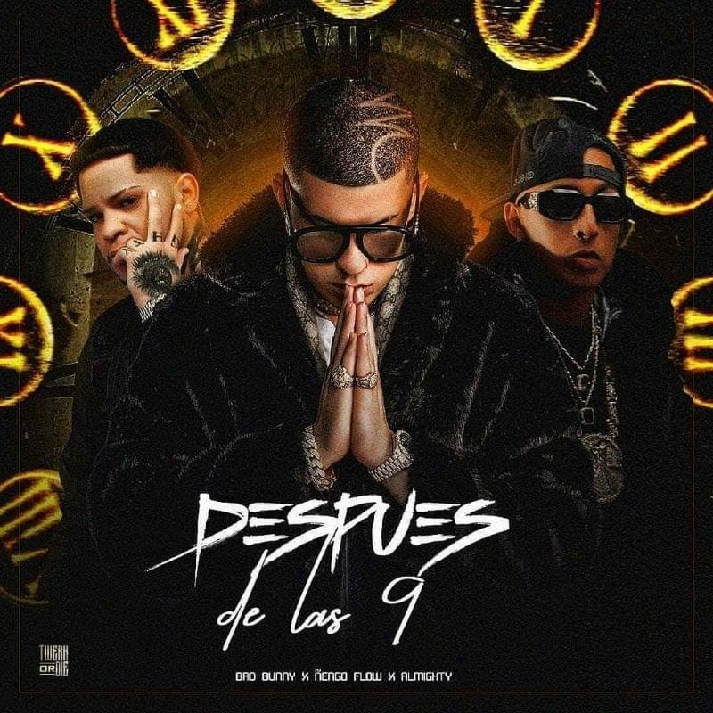 Album cover art for "Después De Las 9" by Bad Bunny