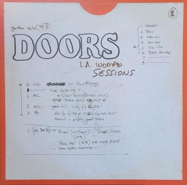 Album cover art for "Get Out Of My Life Woman (L.A. Woman Sessions)" by The Doors