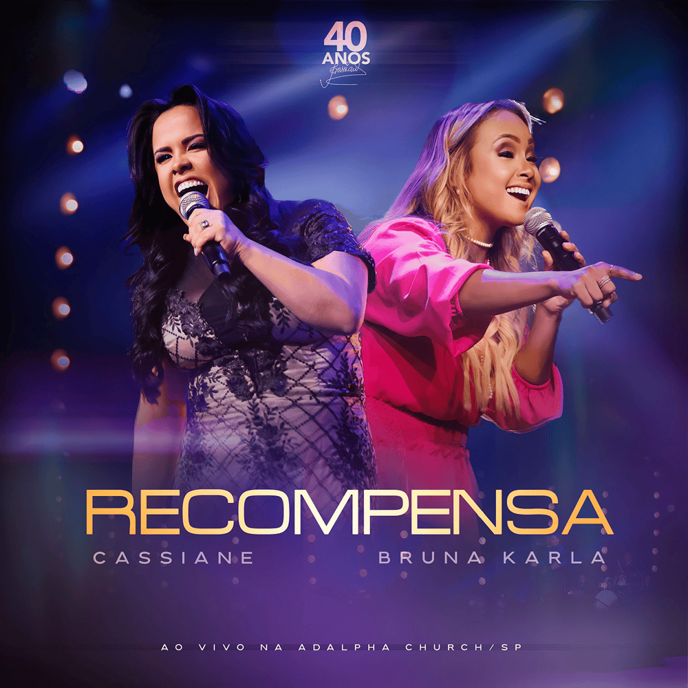 Album cover art for "Recompensa (Ao Vivo)" by Cassiane