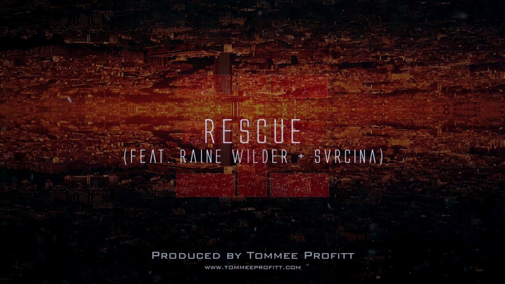 Album cover art for "Rescue" by Tommee Profitt & SVRCINA & Raine Wilder
